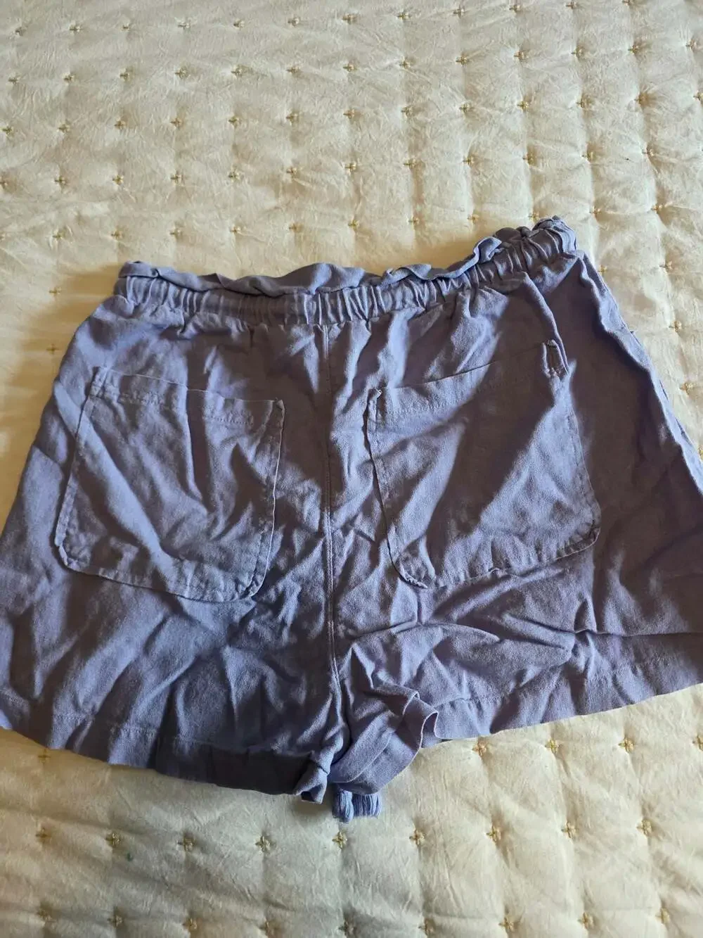 Universal Thread Women's Lavender Linen Blend Pull-On Drawstring Shorts